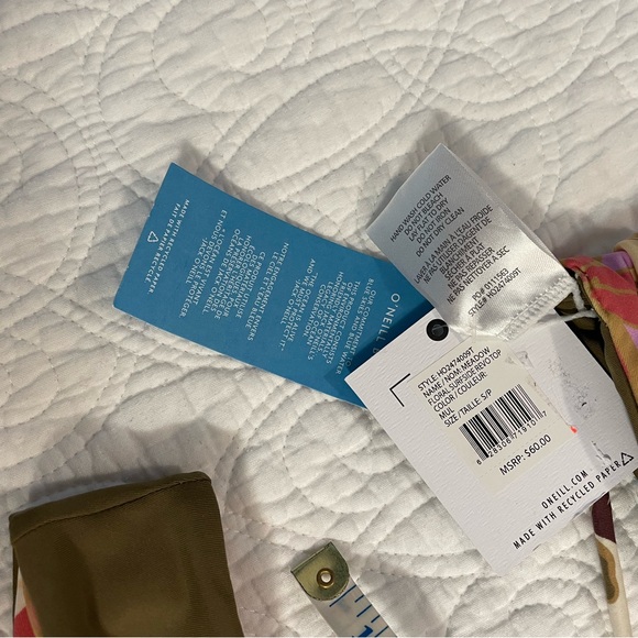 O’Neill MEADOW FLORAL Surfside Reversible Bralette Bikini size Small - Picture 6 of 12